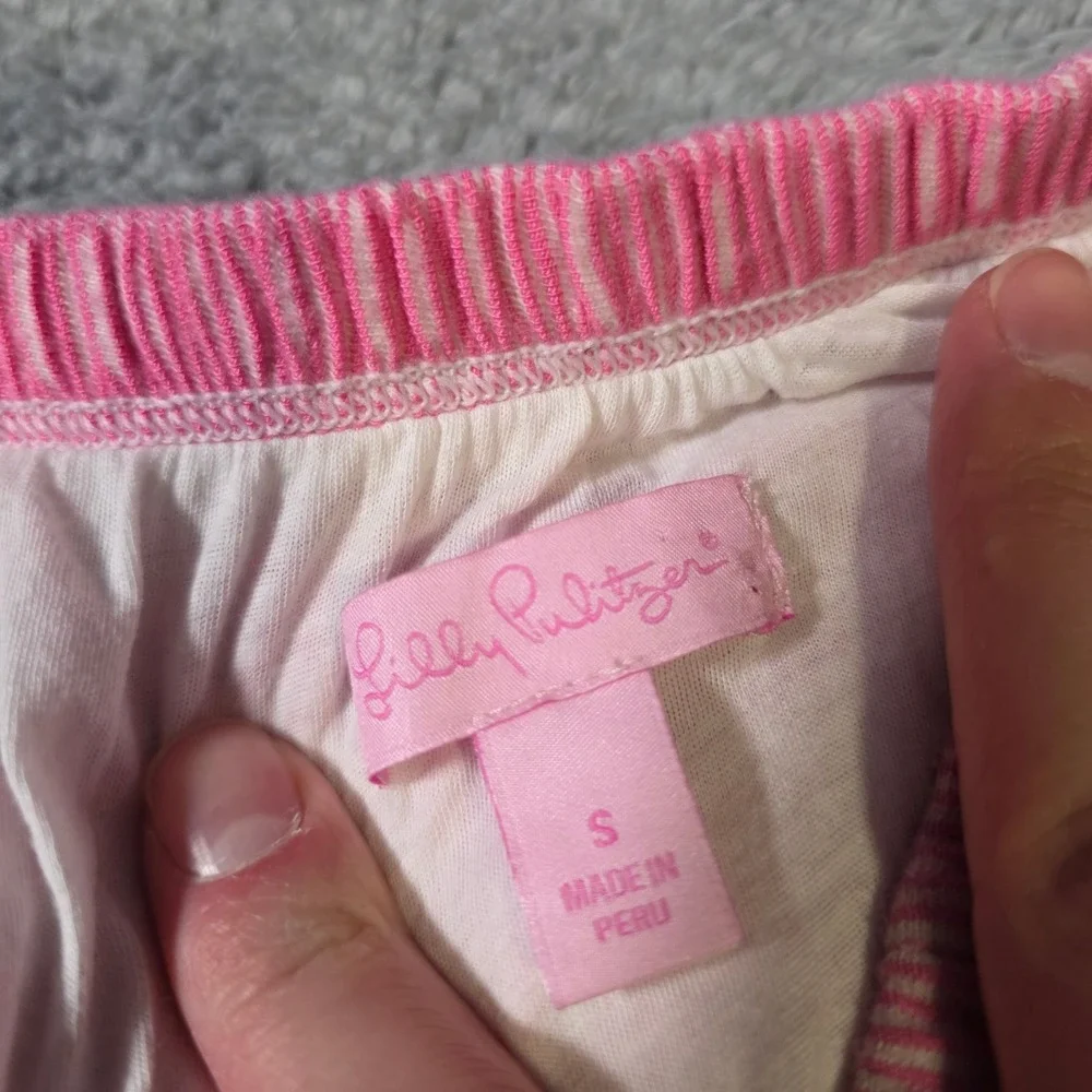 Lilly Pulitzer Womens Small Tube Dress Pink Striped Strapless Pima Cotton Modal - Picture 3 of 7
